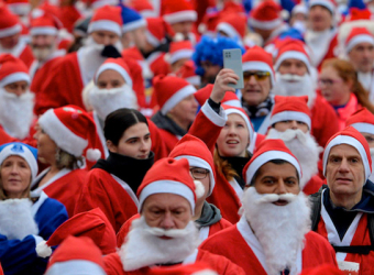 Running the Liverpool Santa Dash for The Brain Charity