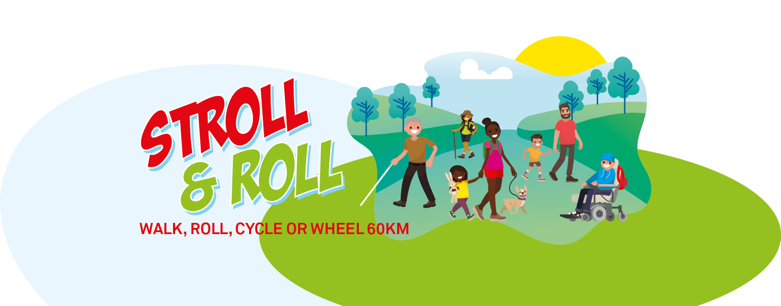 Stroll & Roll walk, roll, cycle or wheel 60km in a month for The Brain