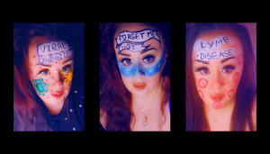 Three of Amanda's stunning makeup looks viral meningitis, dementia and Lyme disease