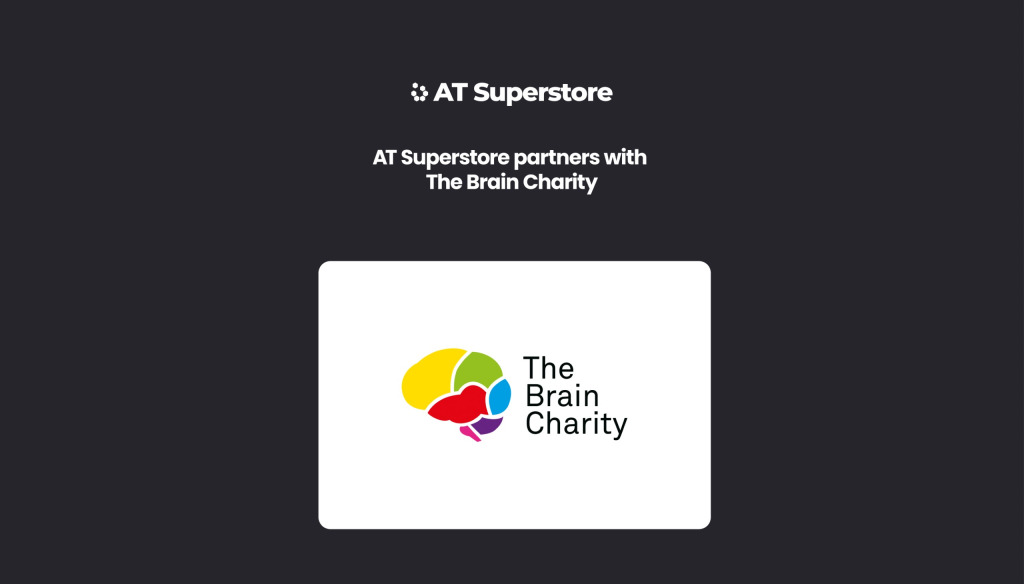 At Suoperstore partners with the Brain Charity. With logos